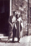 Outside 29 St Leonard's Hill  -  Willie Haddow and Jean Dalgleish  -  mid-1950s