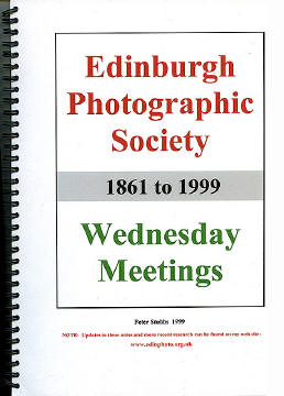 Edinburgh Photographic Society, Wednesday Evening Meetings  -  1861-1999