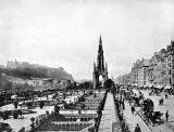 Photograph from View Album of Edinburgh & District, published by Patrick Thomson around 1900  -  Princes Street looking west