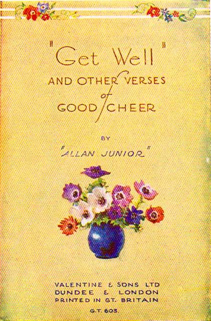 The cover of a small book in Valentine's 'Golden Thoughts' series of booklets  -  Get Well!