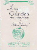 The frontispiece of a small book in Valentine's 'Golden Thoughts' series of booklets  -  In my Garden and Other Verses