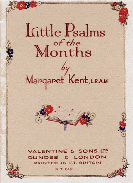 The frontispiece of a small book in Valentine's 'Golden Thoughts' series of booklets  -  Little Psalms of the Months