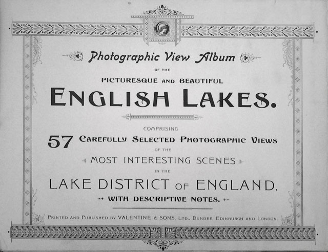 Photographic View Album of The English Lake District -  Frontispiece