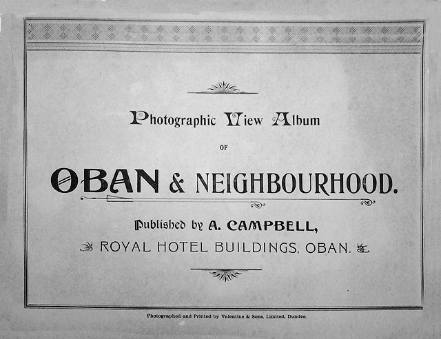 Photographic View Album of Oban  -  Frontispiece