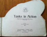 The Title Page of a 'book toy' published by Valentine & Sons  -  'Tanks in Action'