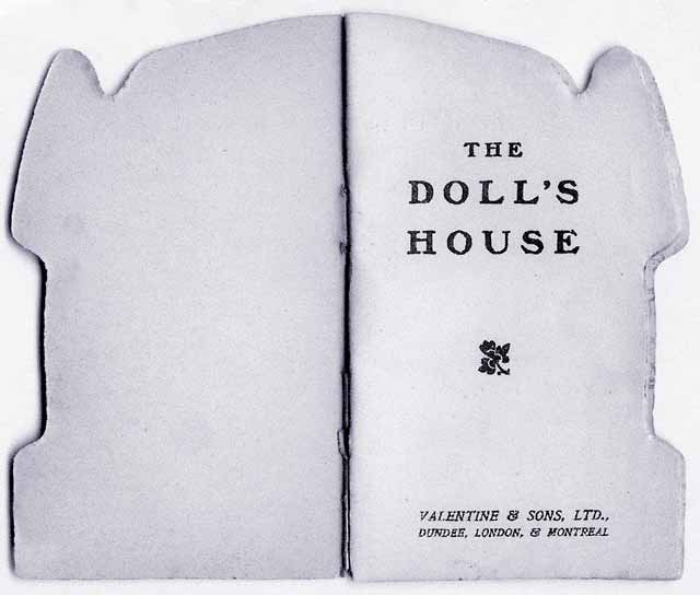 The front page of a children'sook by Valentine & Sons Ltd  -  The Doll's House