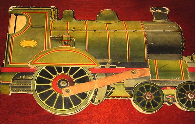 The front cover of a children's 'book toy' by Valentine & Sons Ltd - 'The Story of the Railway Engine'
