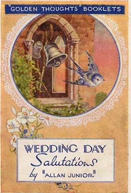 The cover of a small book in Valentine's 'Golden Thoughts' series of booklets  -  Wedding Day Salutations