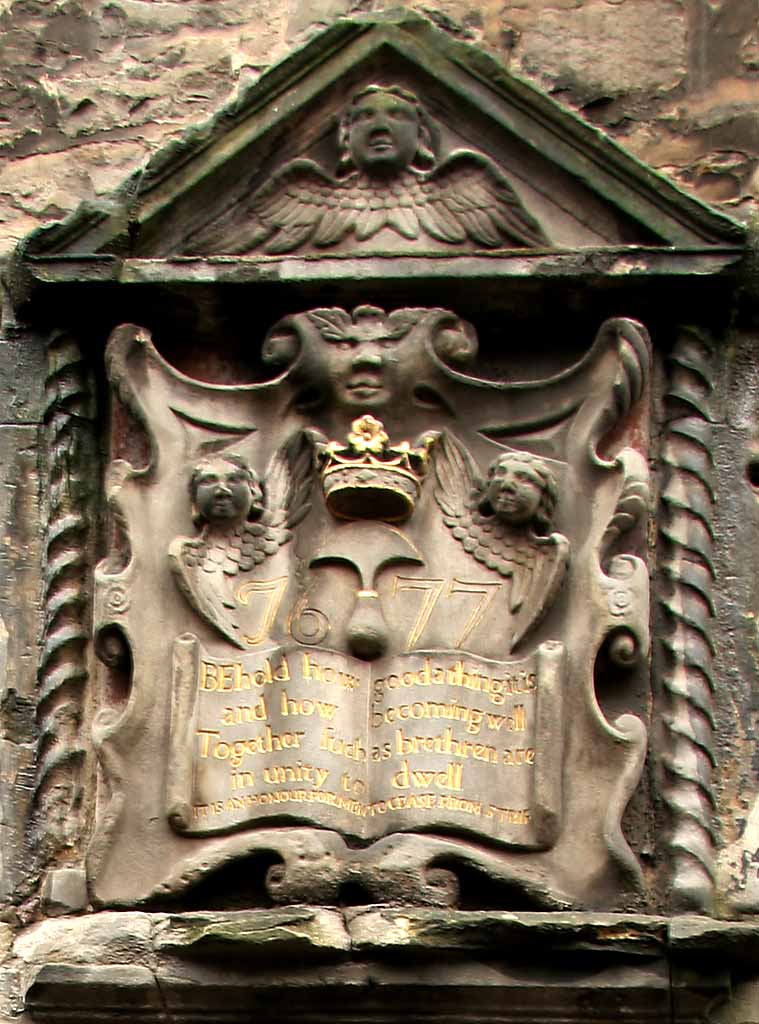 Bible Land, 183-187 Canongate, Edinurgh  -  zoom-in to cartouche