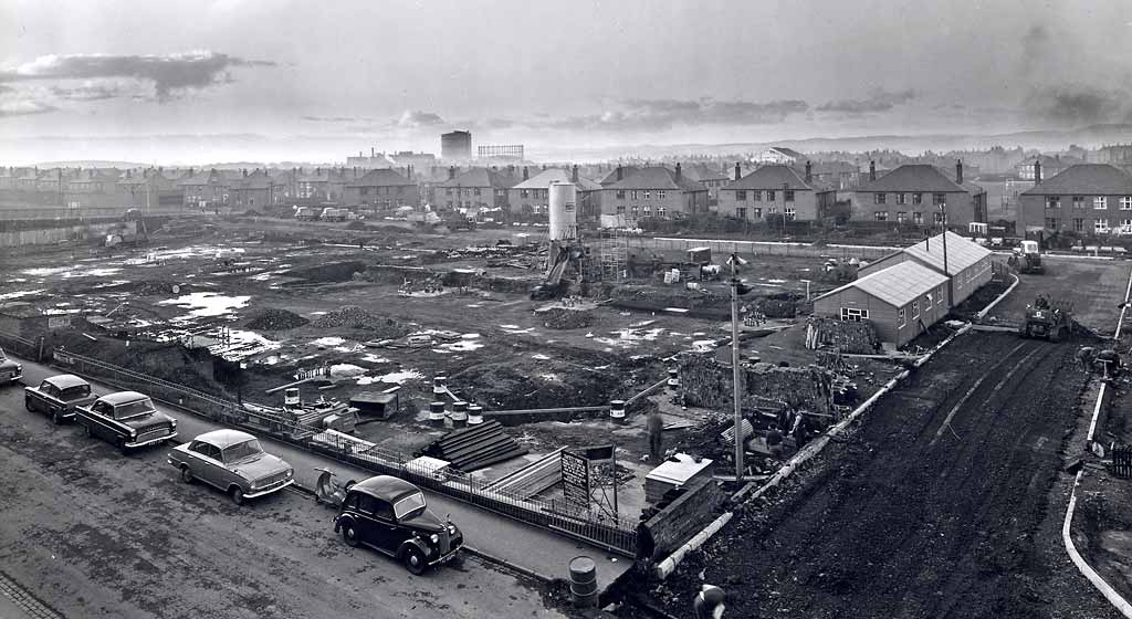 Construction of the new Bruce Peebles transformer factory in the early 1960s