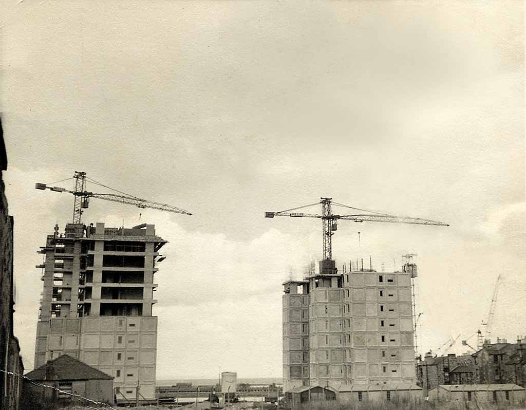 Cairngorm House and Grampian House under construction, 1962