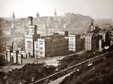 View from the slopes of Calton Hill to Calton Jail and Edinburgh Castle - c.1880