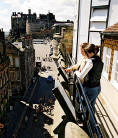 View from the Camera Obscura  -  Two Girls and Edinburgh Castle