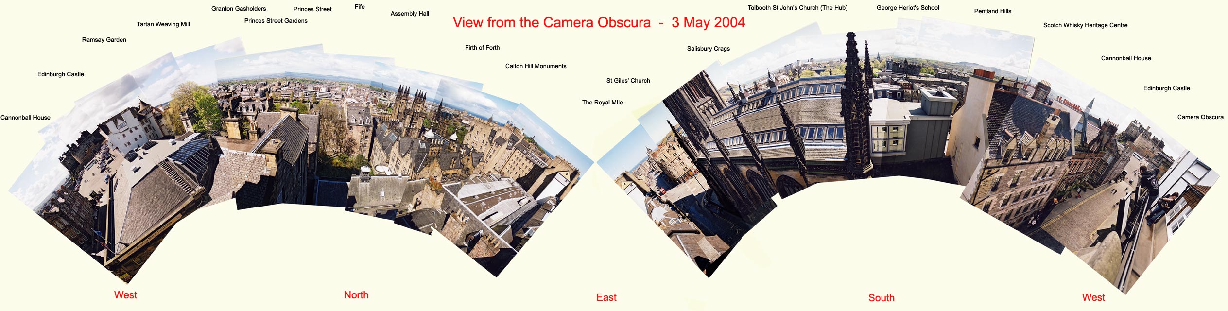Panoramic View of Edinburgh from the Camera Obscura