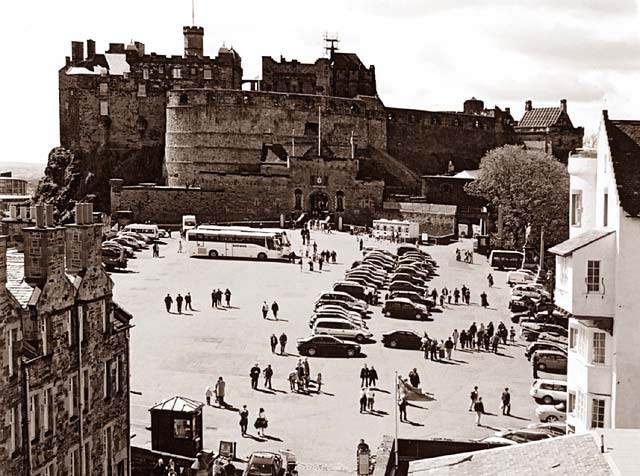 View from the Camera Obscura  -  The Castle Esplanade  -  Sepia