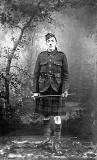 Jimmy gordon, one of the men photographed at Central Bar, Leith  -  wearing his Gordon Highlanders' uniform