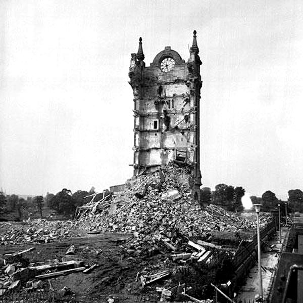 Chancelot Mill, Bonnington, Remains of the Clock Tower - 1971