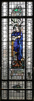 The City Chambers  -  High Street, Edinburgh  -  Stained Glass Window on the Staircase, 'Be unanimous ...'