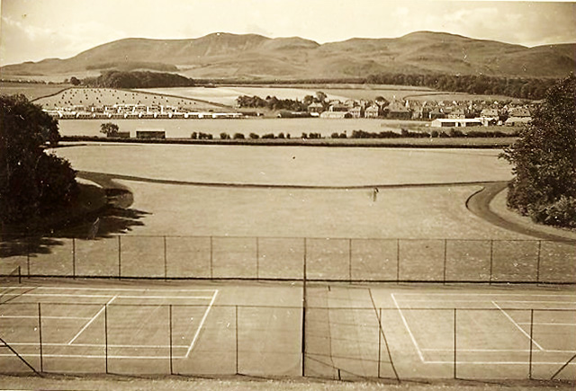 View from the City Hospital to the Pentland Hills and Prefab Houses  -  photo taken around 1948-52