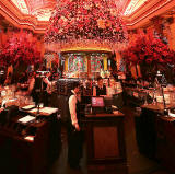 The Dome Restaurant, 14 George Street  -  Staff at work beneath the Christmas Tree