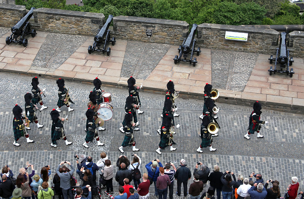 Edinburgh Castle  -  '21 Gun Salute' to celebrate The Queen's Official Birthday  -  June 15, 2013