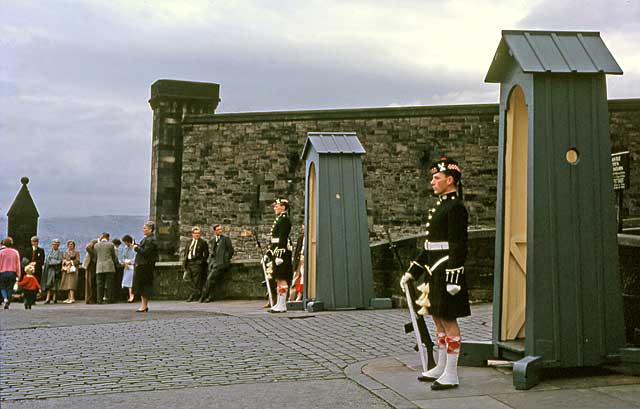 Guards on the Esplanade at the entrance to Edinburgh Castle  -  1962