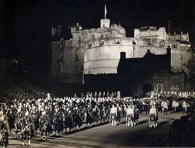 Edinburgh Tattoo, performed on the Esplanade at Edinburgh Castle  -  1951