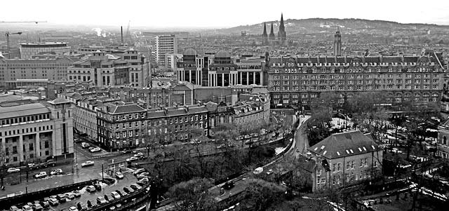 View to the west from Edinburgh Castle  -  December 2010