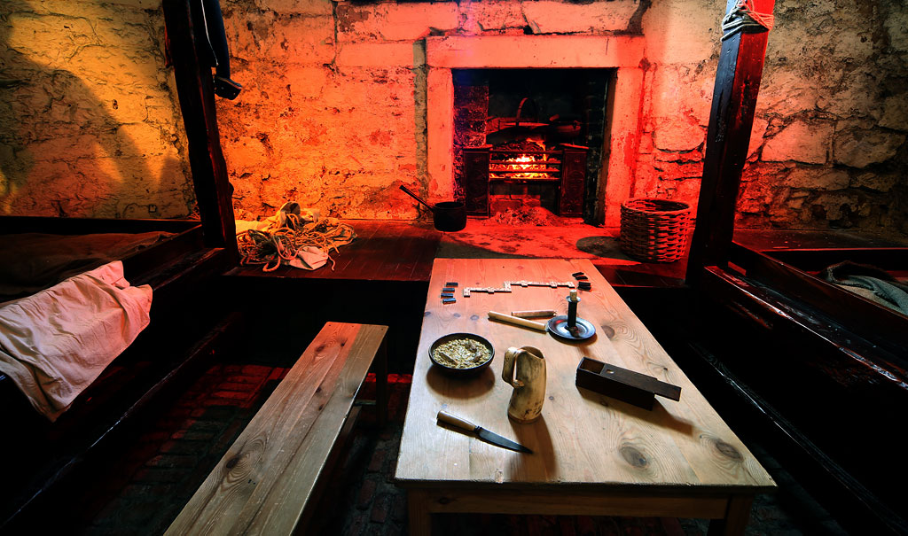 Edinburgh Castle  -  Reconstruction some of the cells used to house Prisoners of War from the Napoleonic Wars in the 19th century