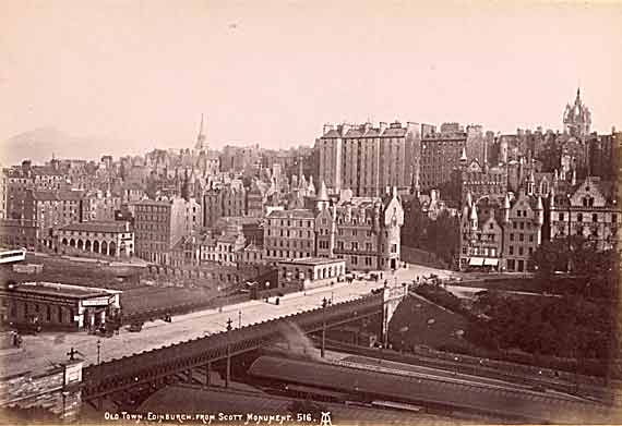 View of Edinburgh Old Town from the Scott Monument  -  Photo by Alex A Inglis