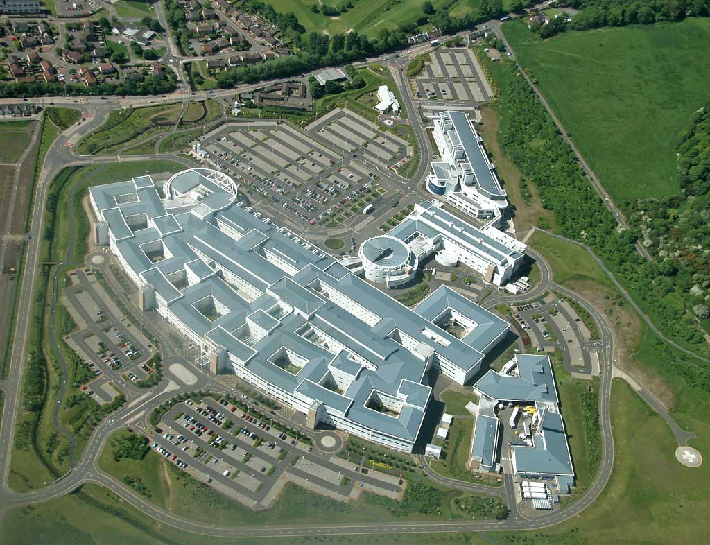 The New Edinburgh Royal Infirmary, L:ittle France  -  from a helicpopter