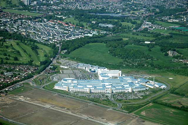 The New Edinburgh Royal Infirmary, L:ittle France  -  from a helicpopter