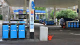 Esso Service Station, Canonmills  What a lot of blue!
