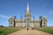 Approach to Fettes College from the south  -  View from inside the grounds