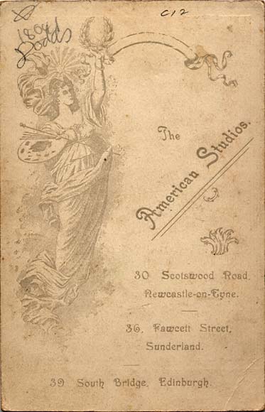 The American Studios  -  Cabinet Print 3  -  back