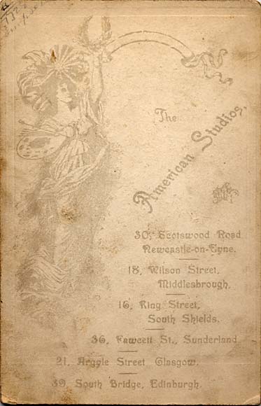 The American Studios  -  Cabinet Print 4  -   back