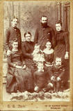 A Cabinet Print of the Gordon family from the studio of Charles G Bain, 124 St Stephen Street, Stockbridge, Edinburgh, 1890