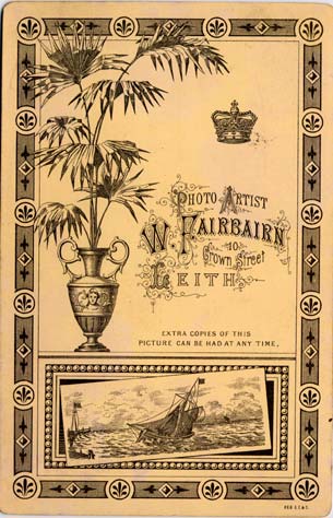 Cabinet Print of three men (back) - by William Fairbairn