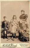 Cabinet Print by Forrest  -  Lady with two children in highland dress