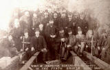 Visit of Inspector Richards and Party to the Forth Bridge  -  11 December 1889  -  Cabinet Print by Lamb