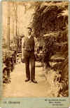 William Mercer - Cabinet Print  -  Man in Greenhouse