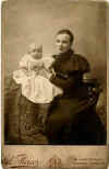 William Mercer - Cabinet Print  -  Lady and Baby