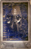 Cabinet print from the studio of Grierson Gordon Mitchel  -  Young man and trellis