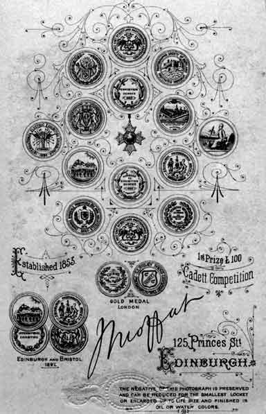 Cabinet Print (back) - Photographer: John Moffat (later)