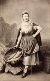 Moir & Halkett Cabinet Print  -  Jeremy Nayler's great grandmother, dressed as a Newhaven Fisherwoman  -  Photo taken around 1889 to 1893.