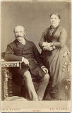 Cabinet print by W K Munro  -  Couple, lady standing