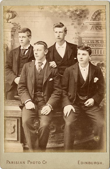 Cabinet Print by Parisian Photo Company - 4 youths