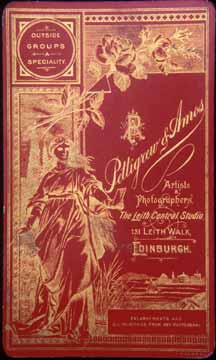 Cabinet Print (back)  -  Photographer: Pettigrew & Amos, Leith