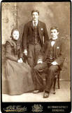 Portrait from the studio of A & G Taylor, Edinburgh  -  3 members of the family of Derek Orange, Kirkcaldy, Fife, Scotland