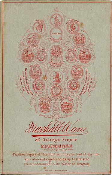 Marshall Wane  -  Cabinet Print  -  Elderly Lady  -  Back